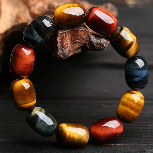 Classic Tiger's Eye Bead Bracelet by Worn Within