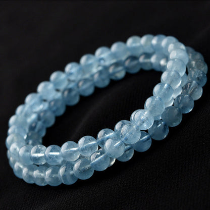 5–7mm Aquamarine Bead Bracelet by Worn Within