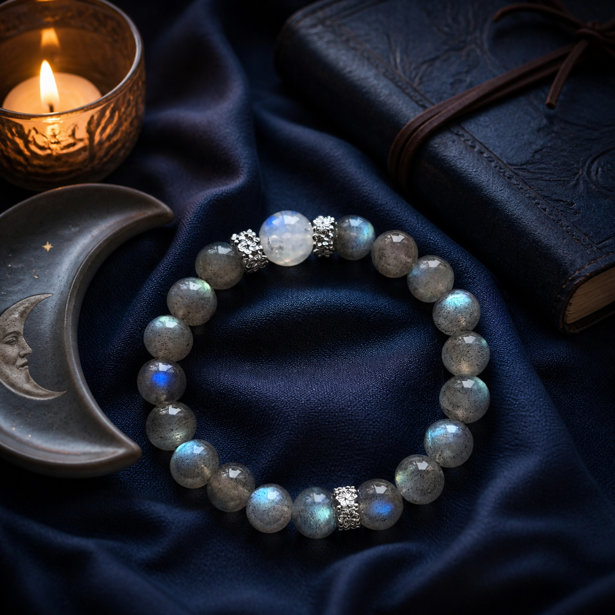 Northern Lights Labradorite & Moonstone Bracelet