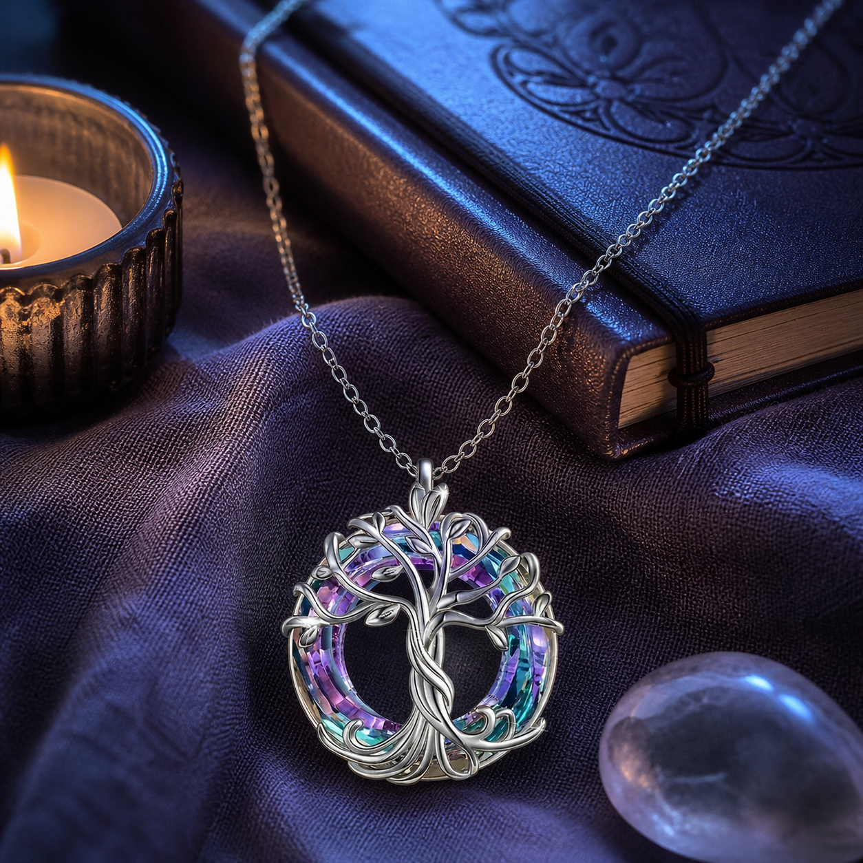 Tree of Life crystal necklace