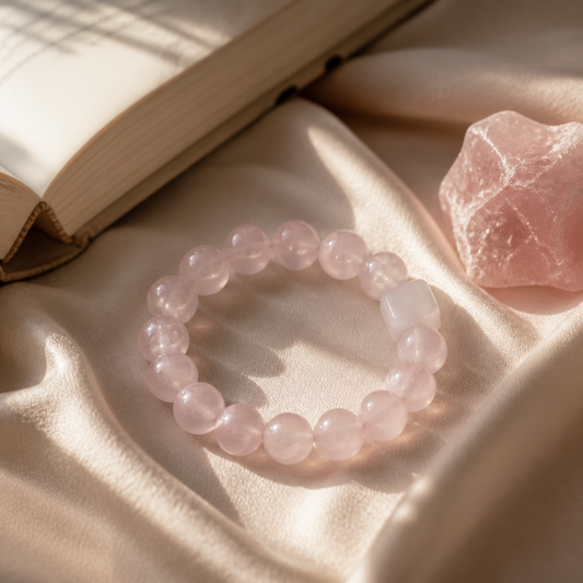 Soft Heart Rose Quartz Bracelet