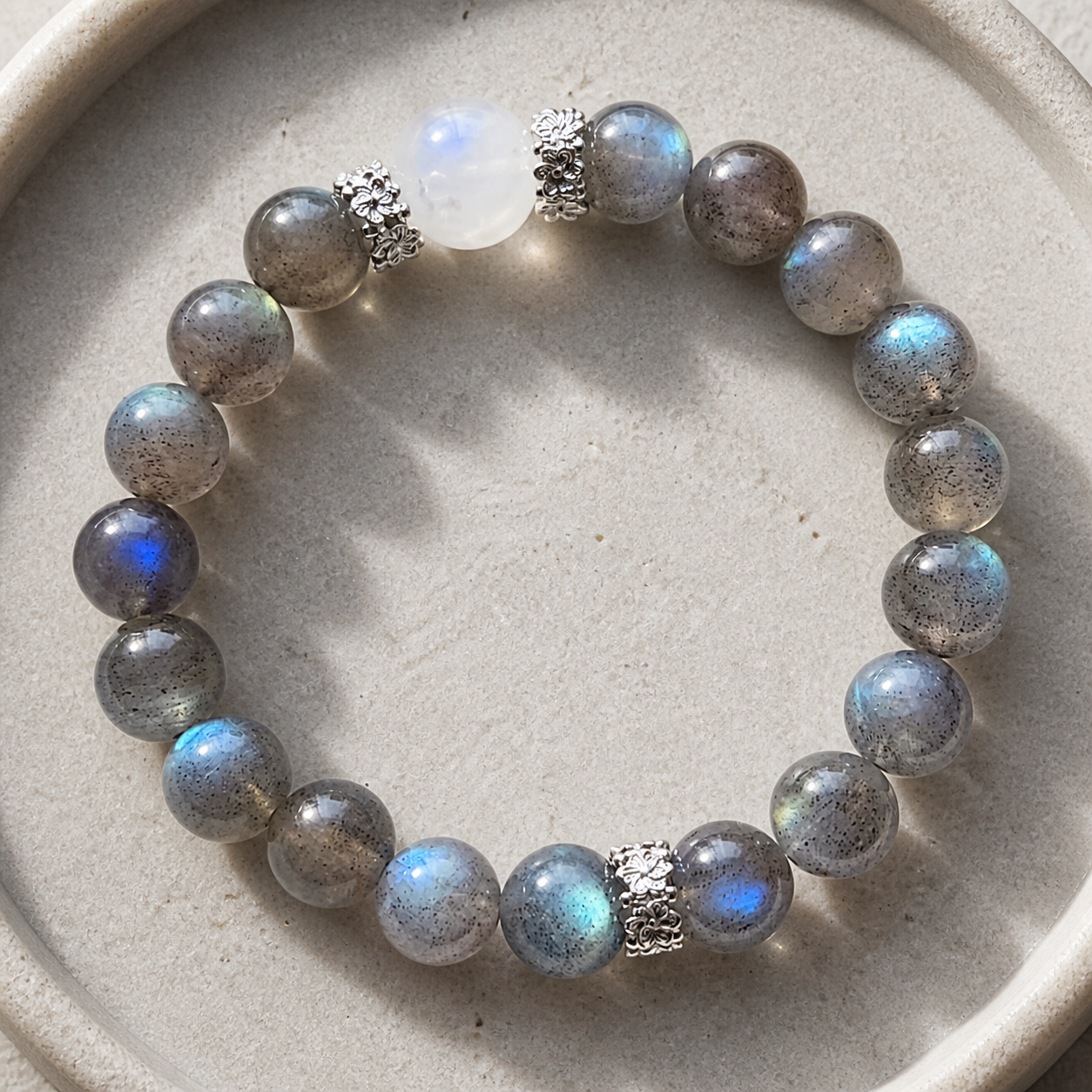 Northern Lights Labradorite & Moonstone Bracelet