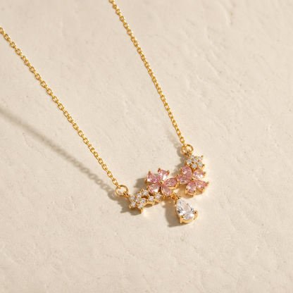 Blush Blossom Necklace & Bracelet Set