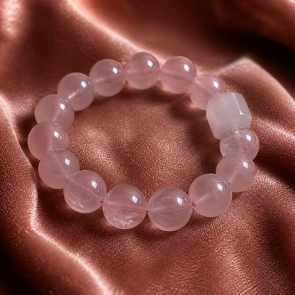 Soft Heart Rose Quartz Bracelet