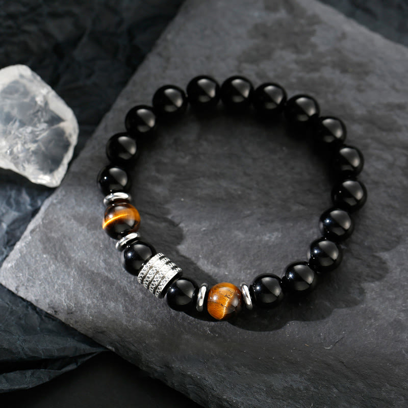 Black Obsidian Tiger's Eye Bracelet