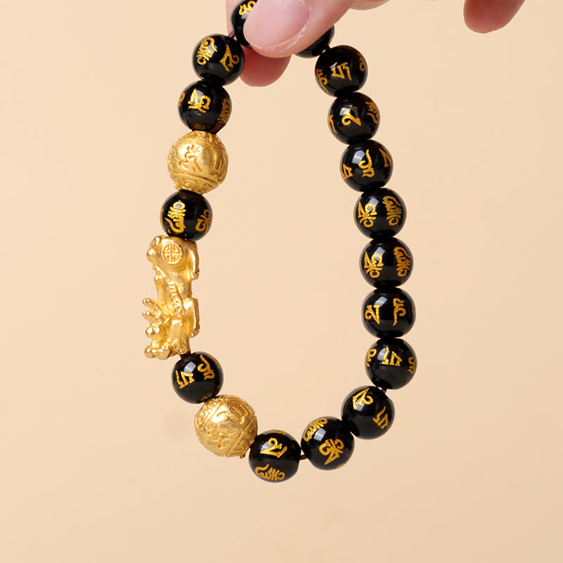 10–14mm Obsidian Pixiu Bracelet