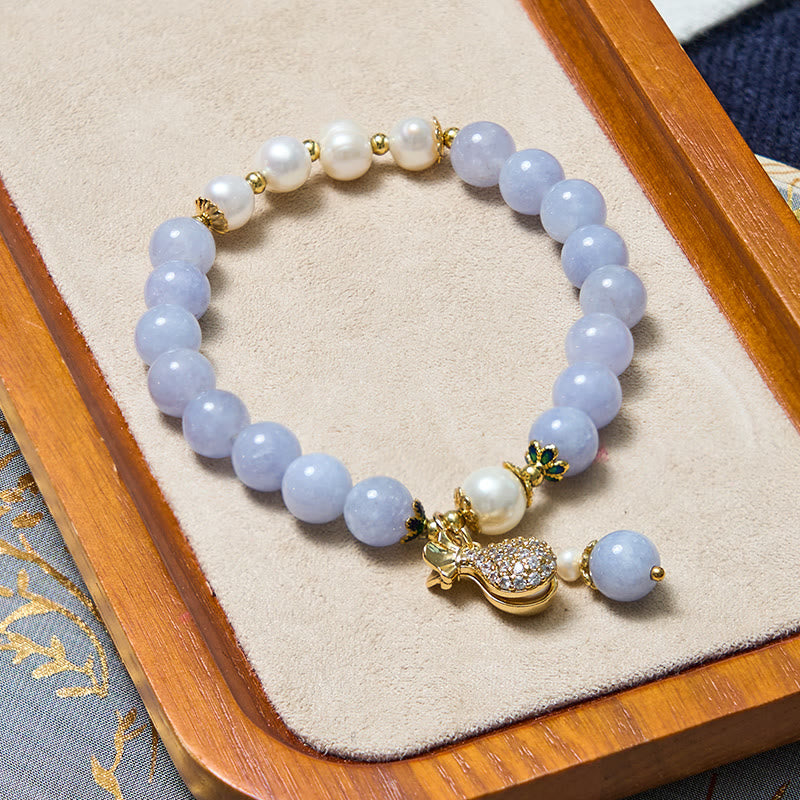 Aquamarine Jade Bracelet and Bangle Set