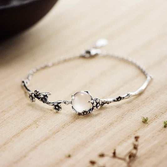 Plum Blossom Chalcedony Bracelet