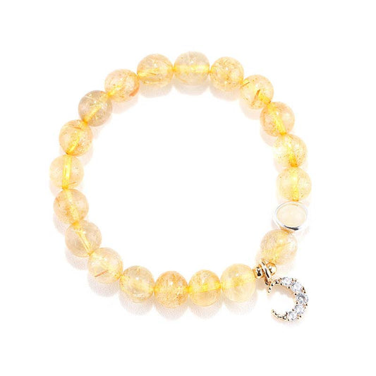 Citrine Moon Charm Bracelet by Worn Within