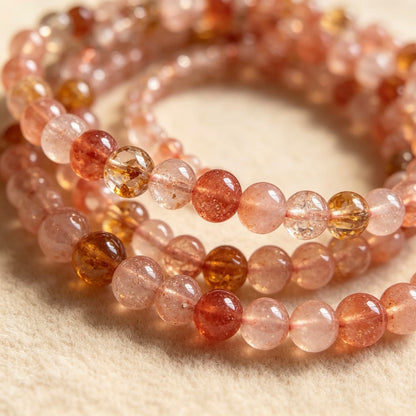 Rainbow Crystal Wrap Bracelet — 3-Strand Natural Color Crystal