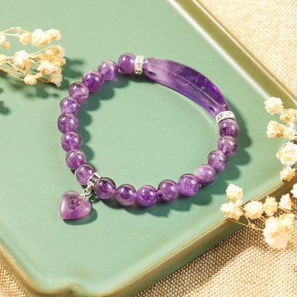 Amethyst Round Bead Bracelet
