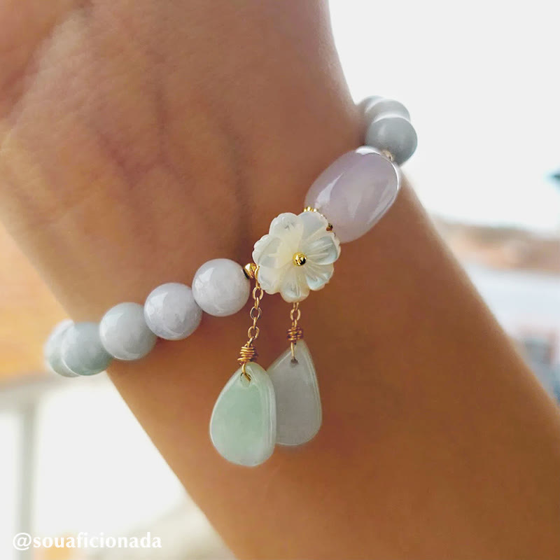 White Jade Bead Bracelet