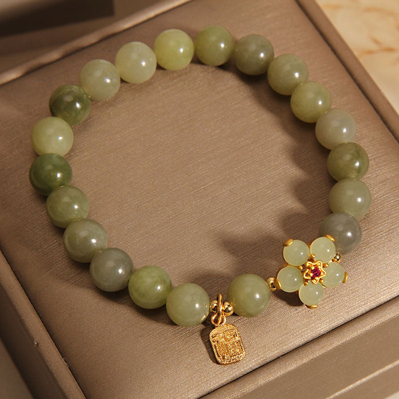 Green Jade Bead Bracelet