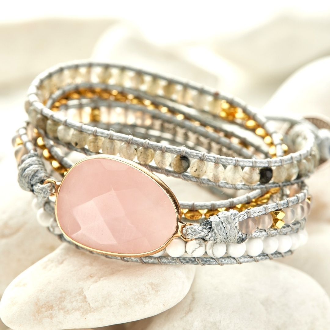 Rose Quartz Bracelet – Stone of Unconditional Love by Worn Within